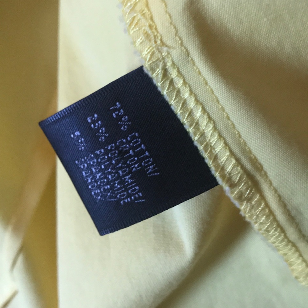 Lafayette 148 Yellow ruffle, button down shirt - Picture 6 of 6